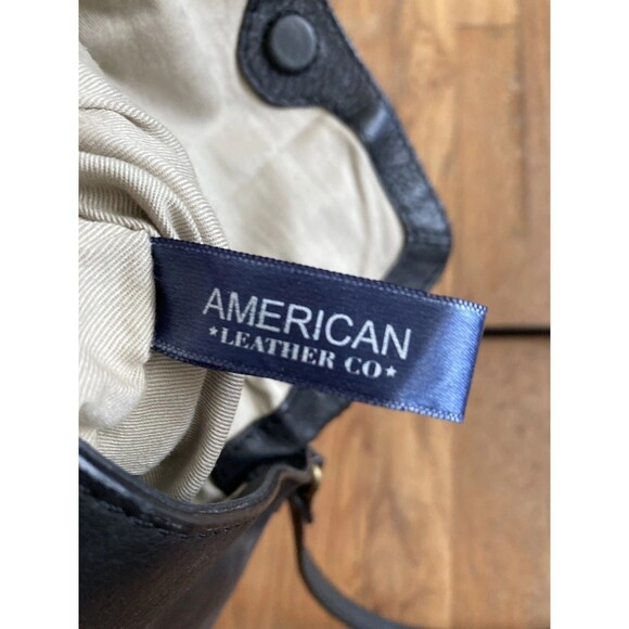 American Leather Co. Leather Bag SMALL Cross Body Black Classic Boho - Picture 9 of 14